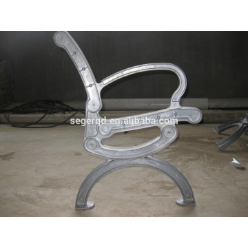 Aluminum bench legs with chrome plating